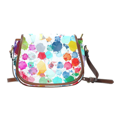 Colorful Diamonds Dream Saddle Bag/Small (Model 1649) Full Customization