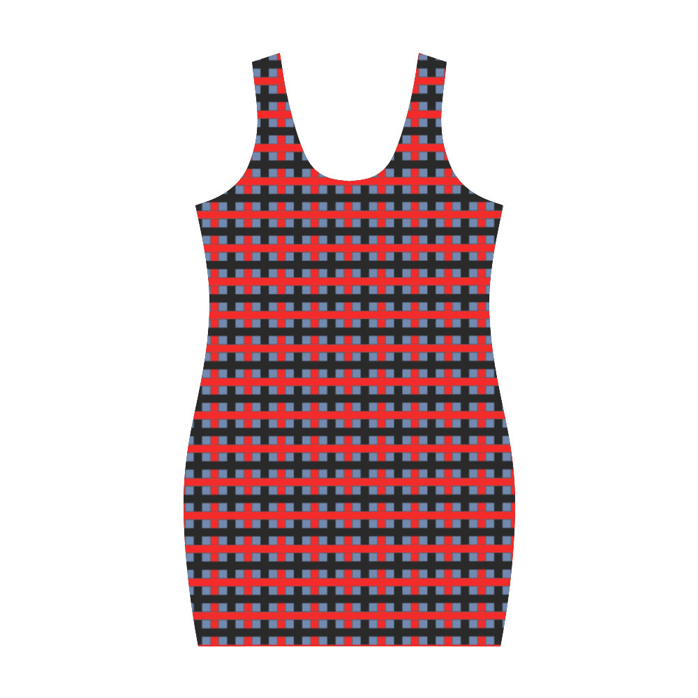 RED CHECKER Medea Vest Dress (Model D06)