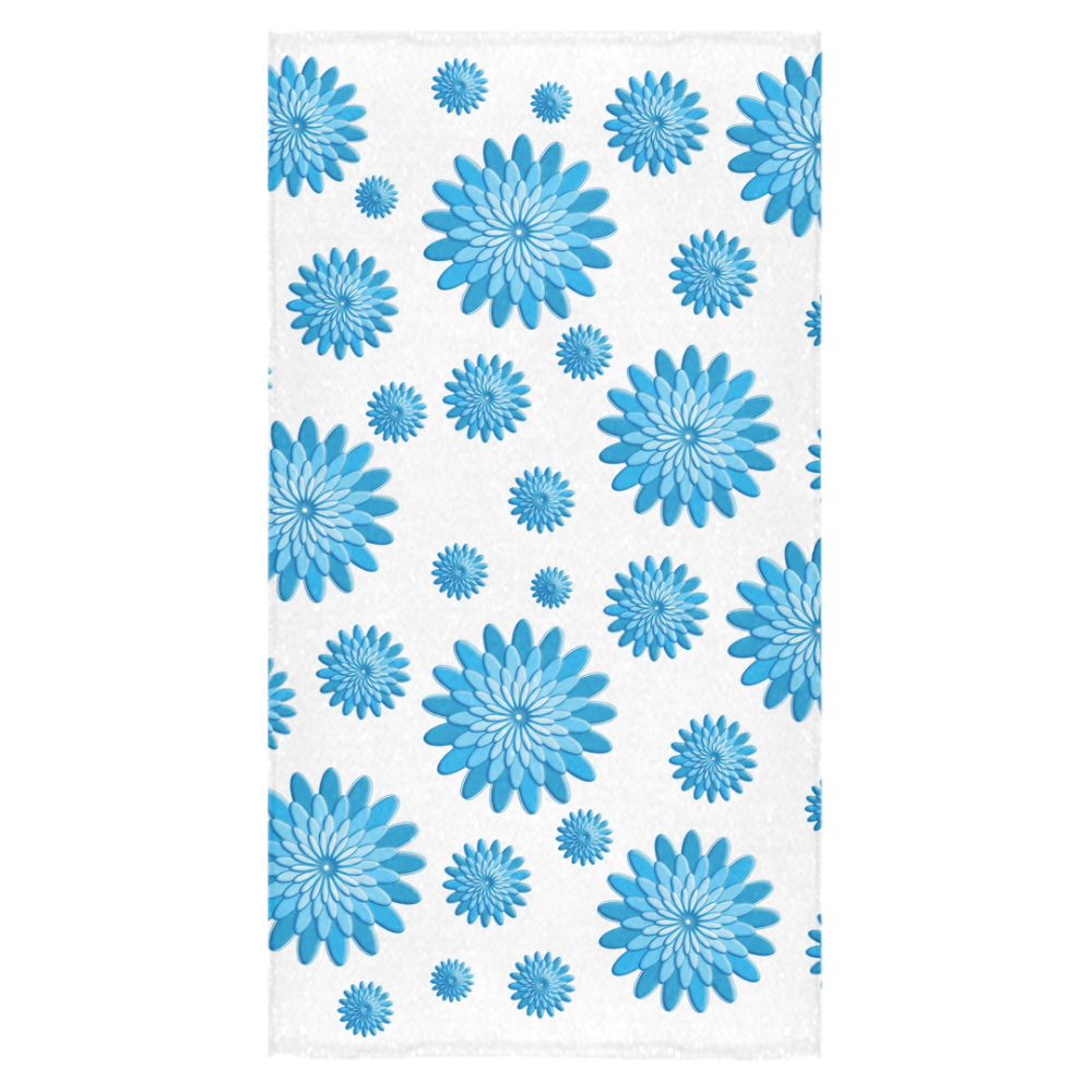 blue flowers Bath Towel 30"x56"