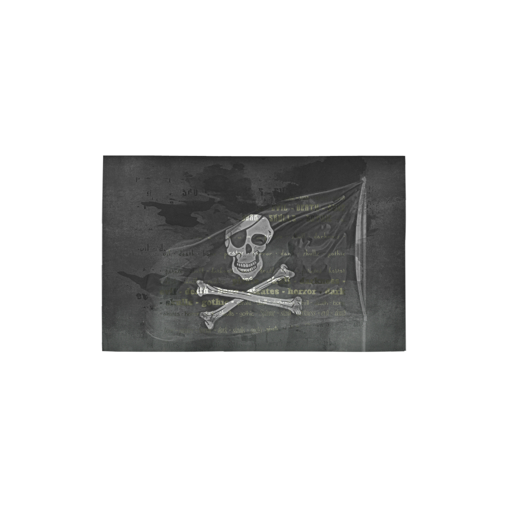 Vintage Skull Pirates Flag Area Rug 2'7"x 1'8‘’