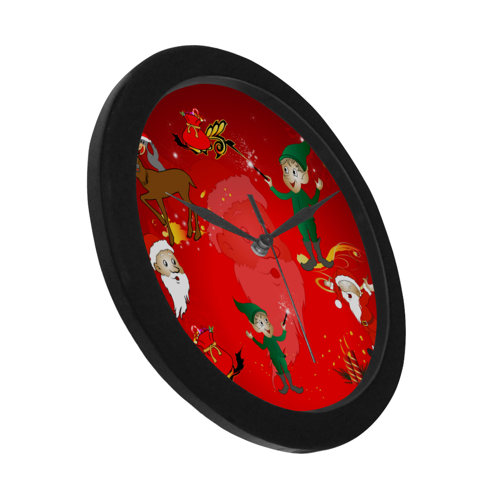 Funny christmas design Circular Plastic Wall clock