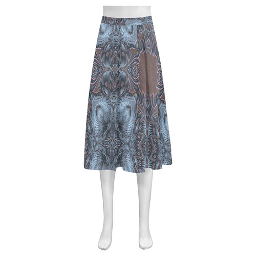 zen abstract geoemtric Mnemosyne Women's Crepe Skirt (Model D16)