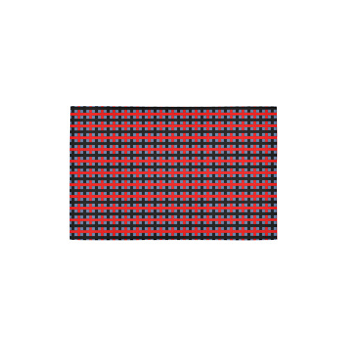 RED CHECKER Area Rug 2'7"x 1'8‘’