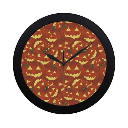 halloween pumpkins Circular Plastic Wall clock
