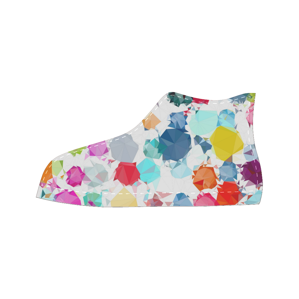 Colorful Diamonds Dream Men’s Classic High Top Canvas Shoes (Model 017)