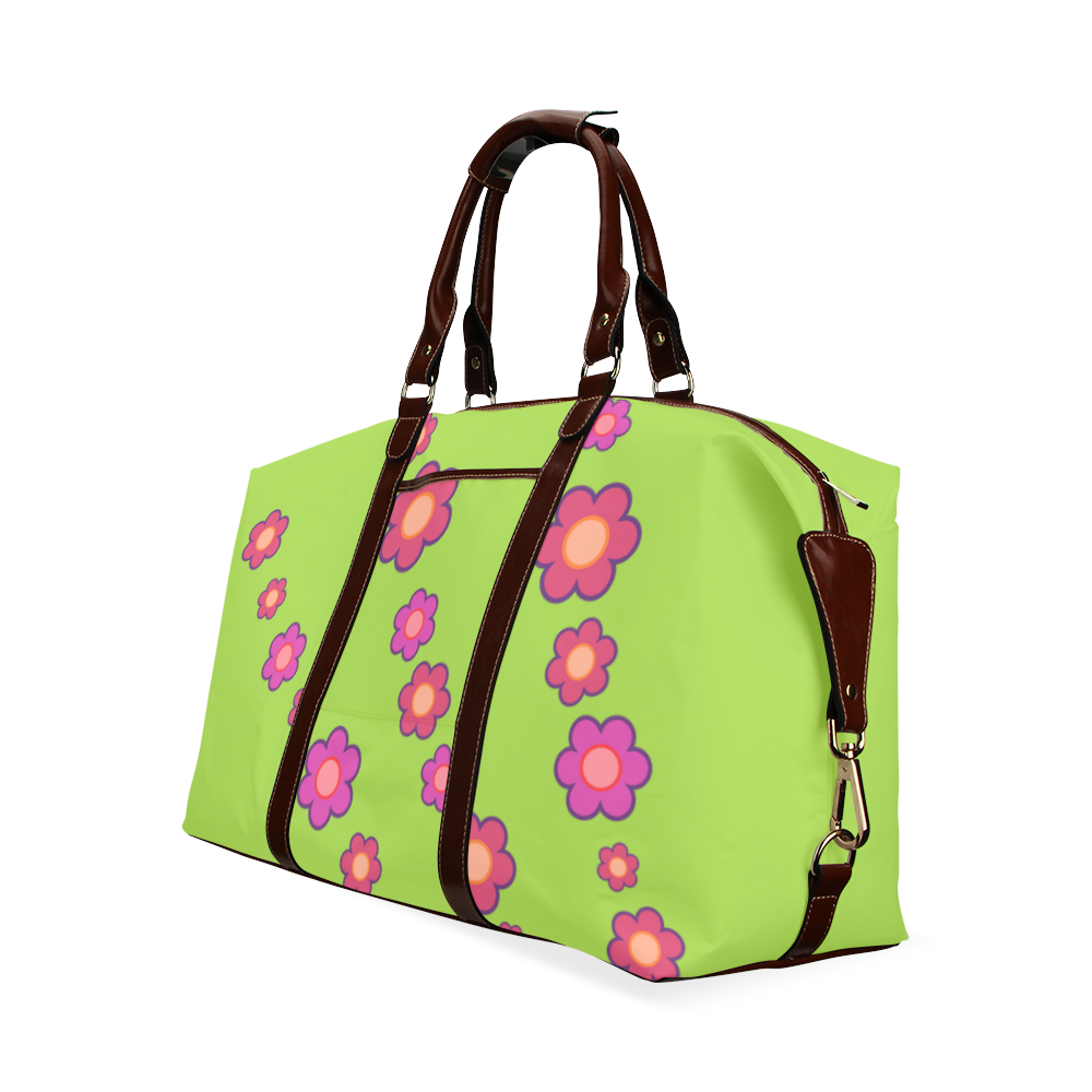 Pink Blossom Flowers Classic Travel Bag (Model 1643) Remake