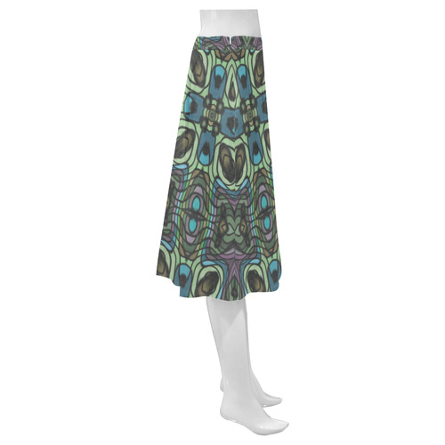 stained Glass Mnemosyne Women's Crepe Skirt (Model D16)