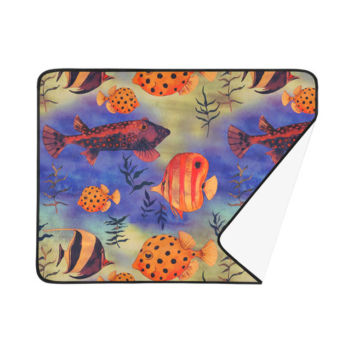 Animal fish - Colorful underwater world pattern Beach Mat 78"x 60"
