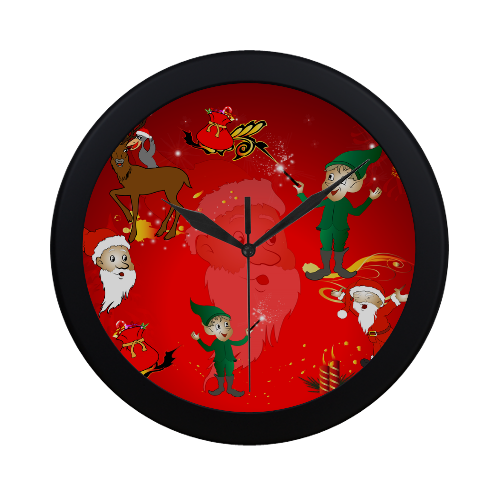 Funny christmas design Circular Plastic Wall clock