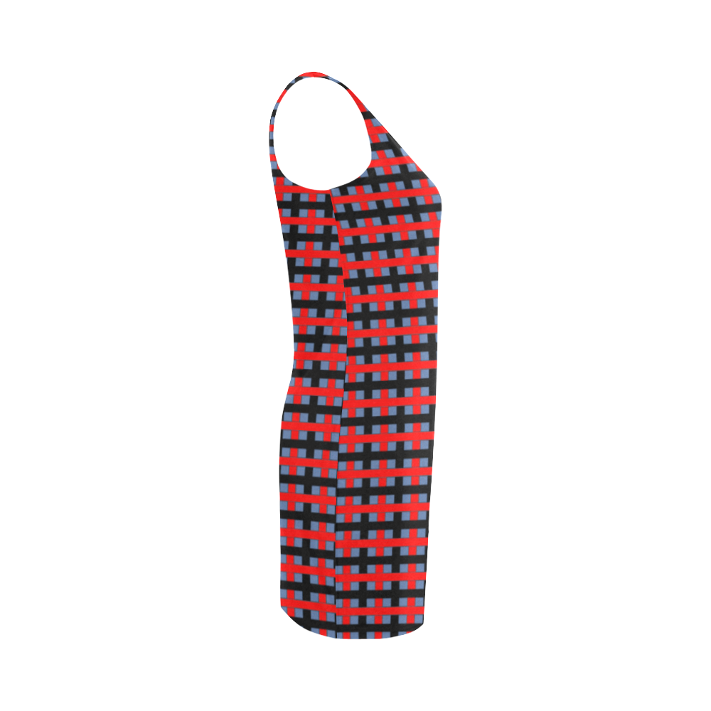 RED CHECKER Medea Vest Dress (Model D06)