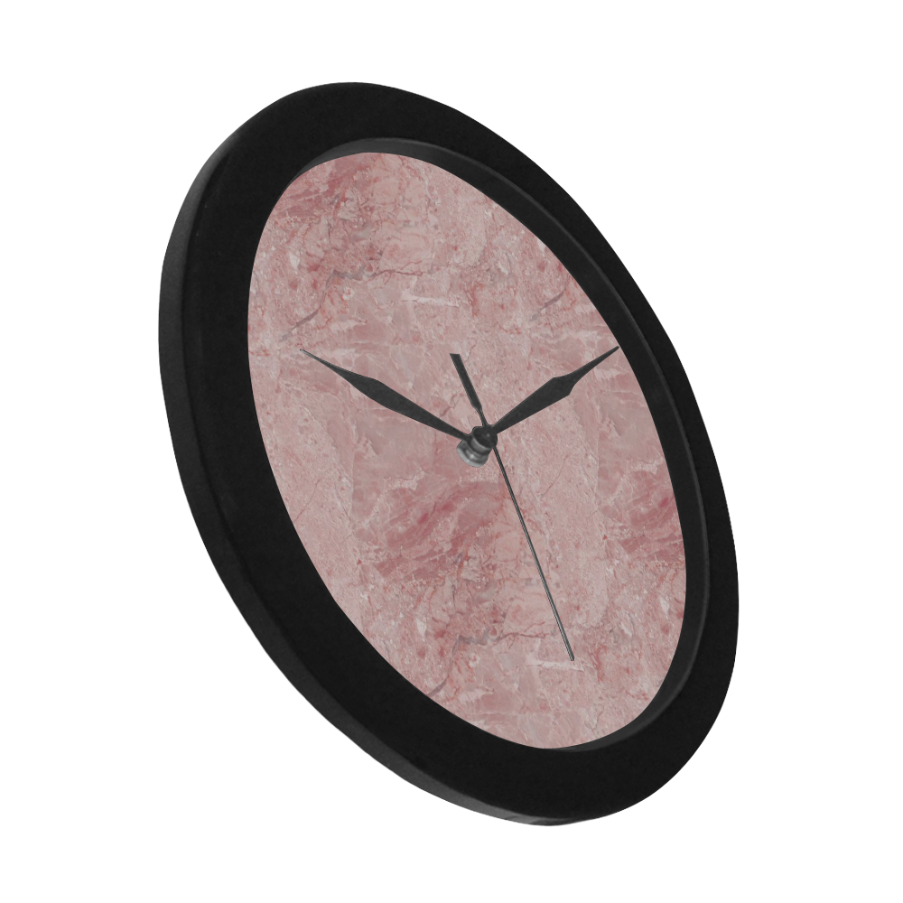 italian Marble, Rafaello Rosa, pink Circular Plastic Wall clock