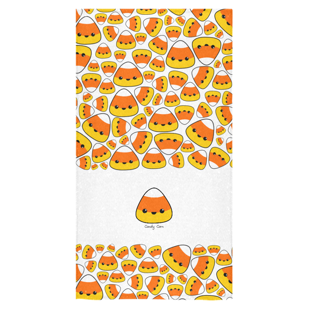 Kawaii Candy Corn v2 Bath Towel 30"x56"