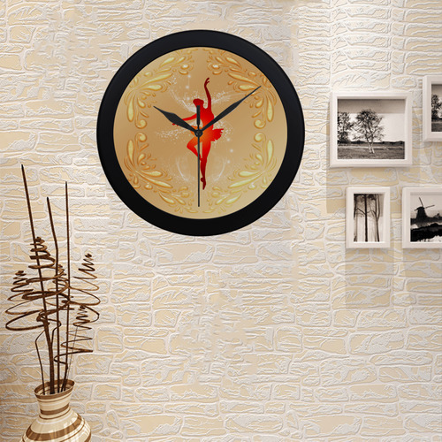 Beautiful ballerina Circular Plastic Wall clock