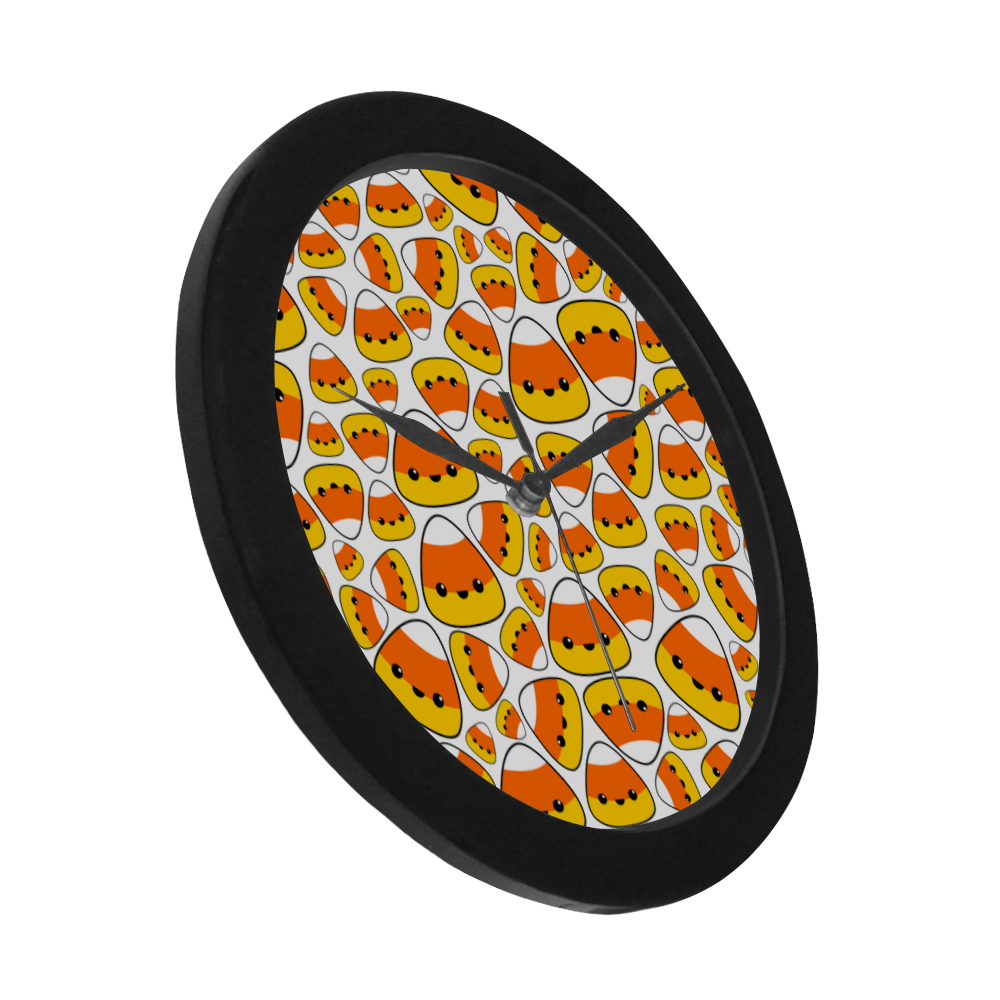 Kawaii Candy Corn v2 Circular Plastic Wall clock