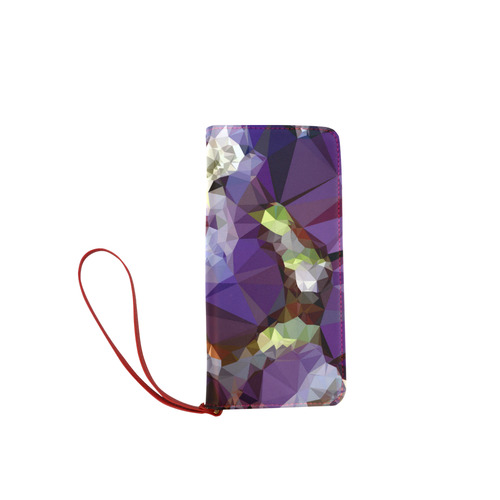 Purple Abstract Geometry Dream Women's Clutch Wallet (Model 1637)