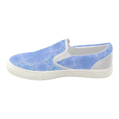 Blue Pastel Mandala Women's Slip-on Canvas Shoes (Model 019)