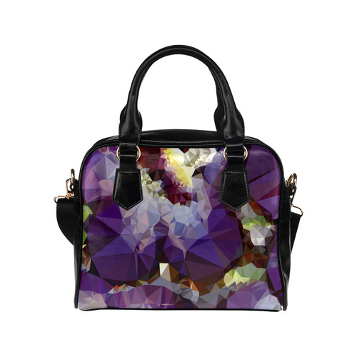 Purple Abstract Geometric Dream Shoulder Handbag (Model 1634)