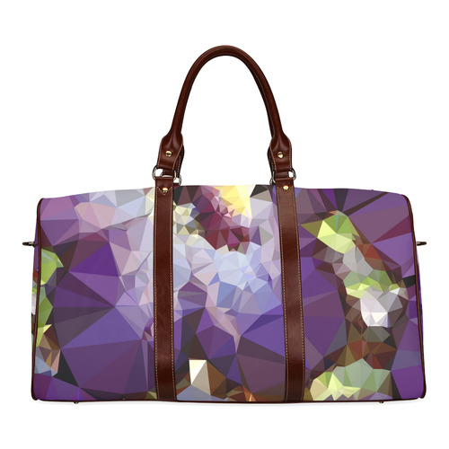 Purple Abstract Geometric Dream Waterproof Travel Bag/Small (Model 1639)