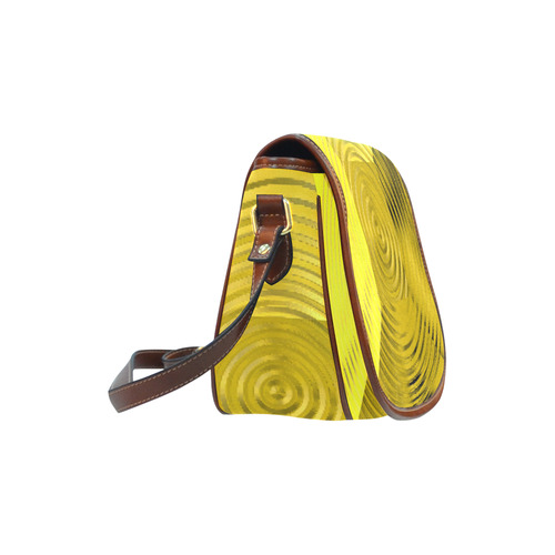 Metallics 3-D Look Gold Bullseye Saddle Bag/Large (Model 1649)