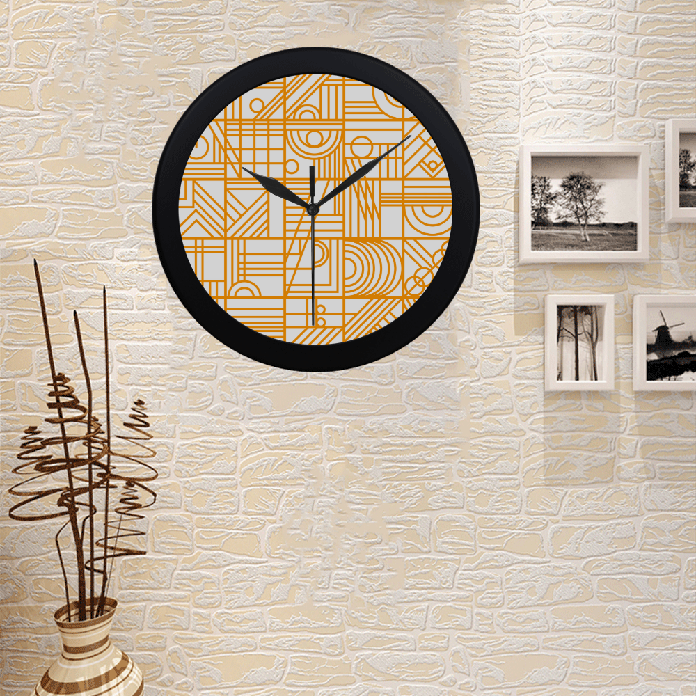 Art Nouveau Circular Plastic Wall clock