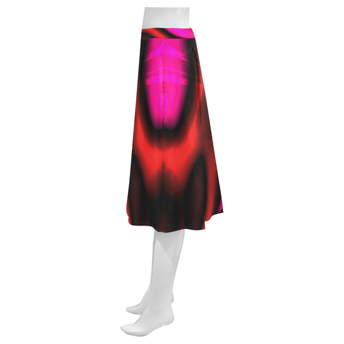 heart beat Mnemosyne Women's Crepe Skirt (Model D16)