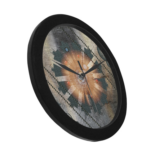 Music, key notes, metal design Circular Plastic Wall clock