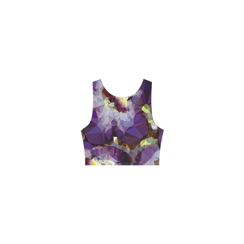 Purple Abstract Geometric Dream Atalanta Casual Sundress(Model D04)
