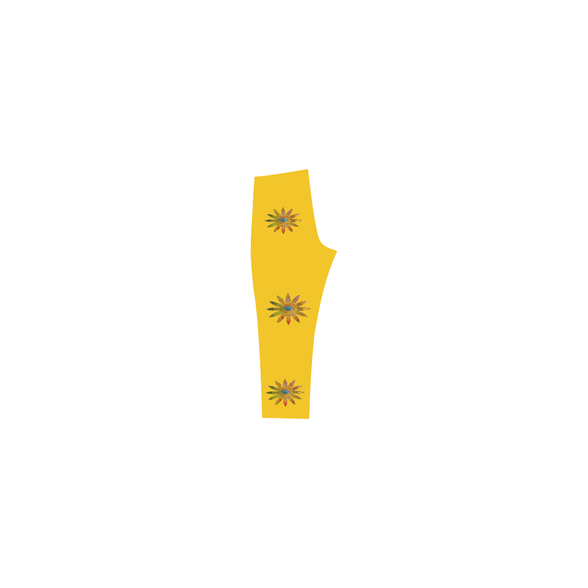 Yellowish Eyeflower Capri Legging (Model L02)