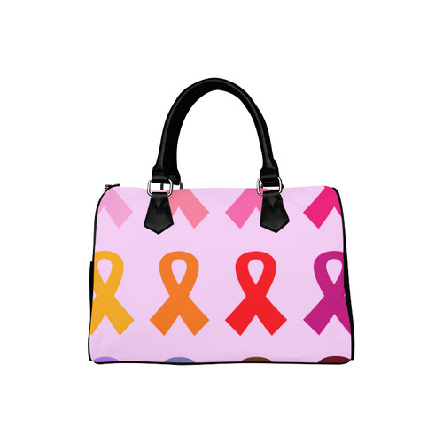 Vintage and Original fashion designers RAINBOW Ribbons edition. Pink and fashionable colors. New LIN Boston Handbag (Model 1621)