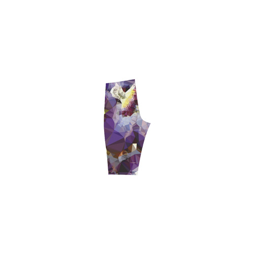 Purple Abstract Geometric Dream Hestia Cropped Leggings (Model L03)