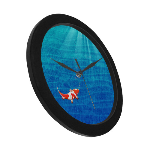 the last koi Circular Plastic Wall clock