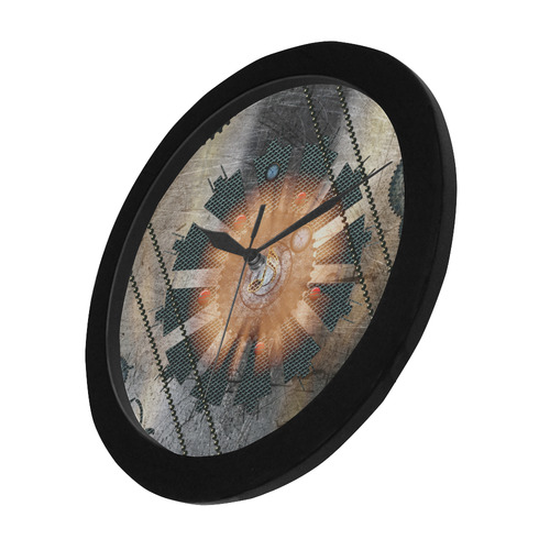 Music, key notes, metal design Circular Plastic Wall clock