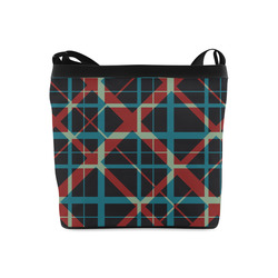 Plaid I Pattern Design Retro  Style Crossbody Bags (Model 1613)