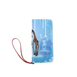 Funny Santa Claus and giraffe Women's Clutch Wallet (Model 1637)