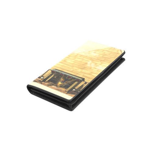 Awesome egyptian temple Women's Leather Wallet (Model 1611)
