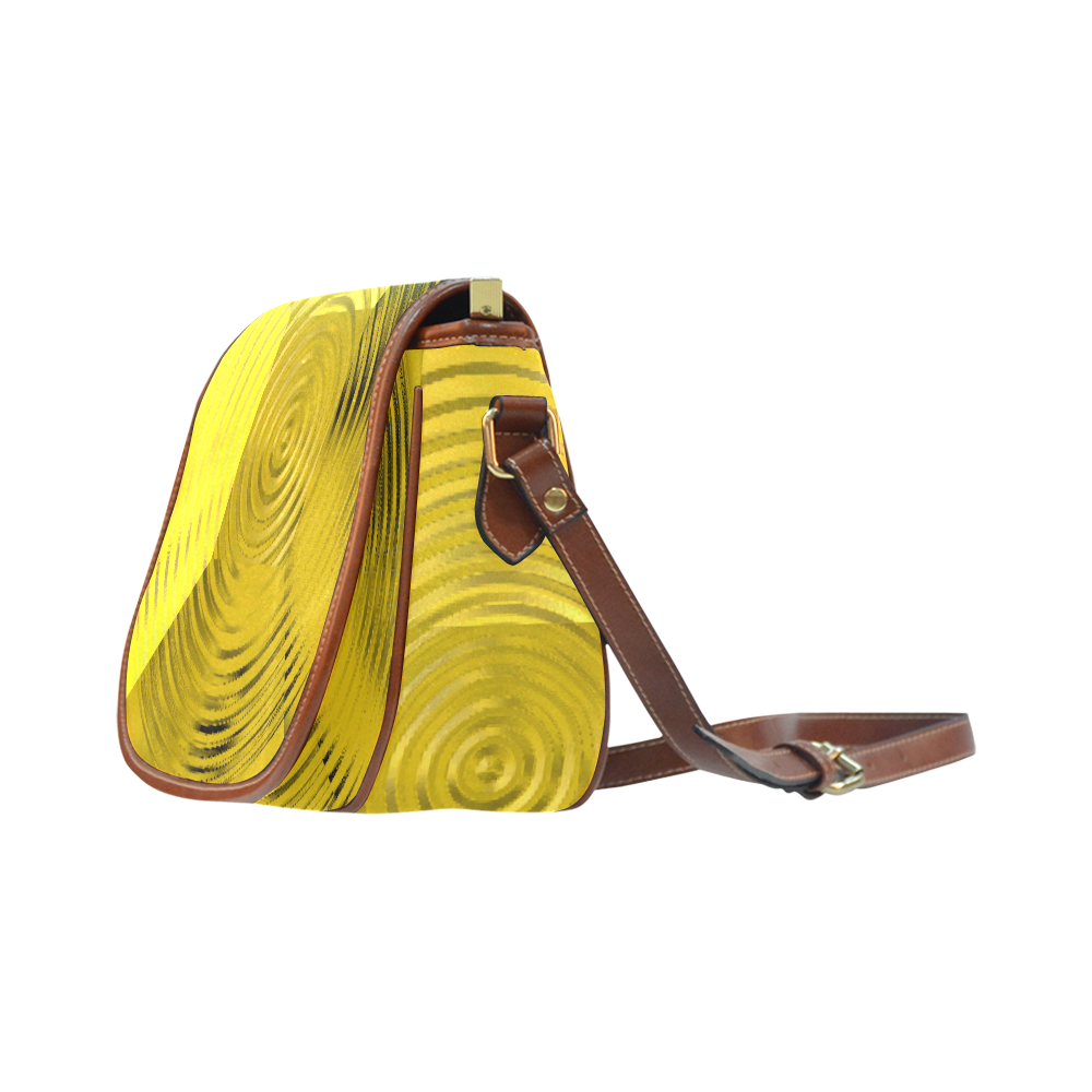 Metallics 3-D Look Gold Bullseye Saddle Bag/Large (Model 1649)