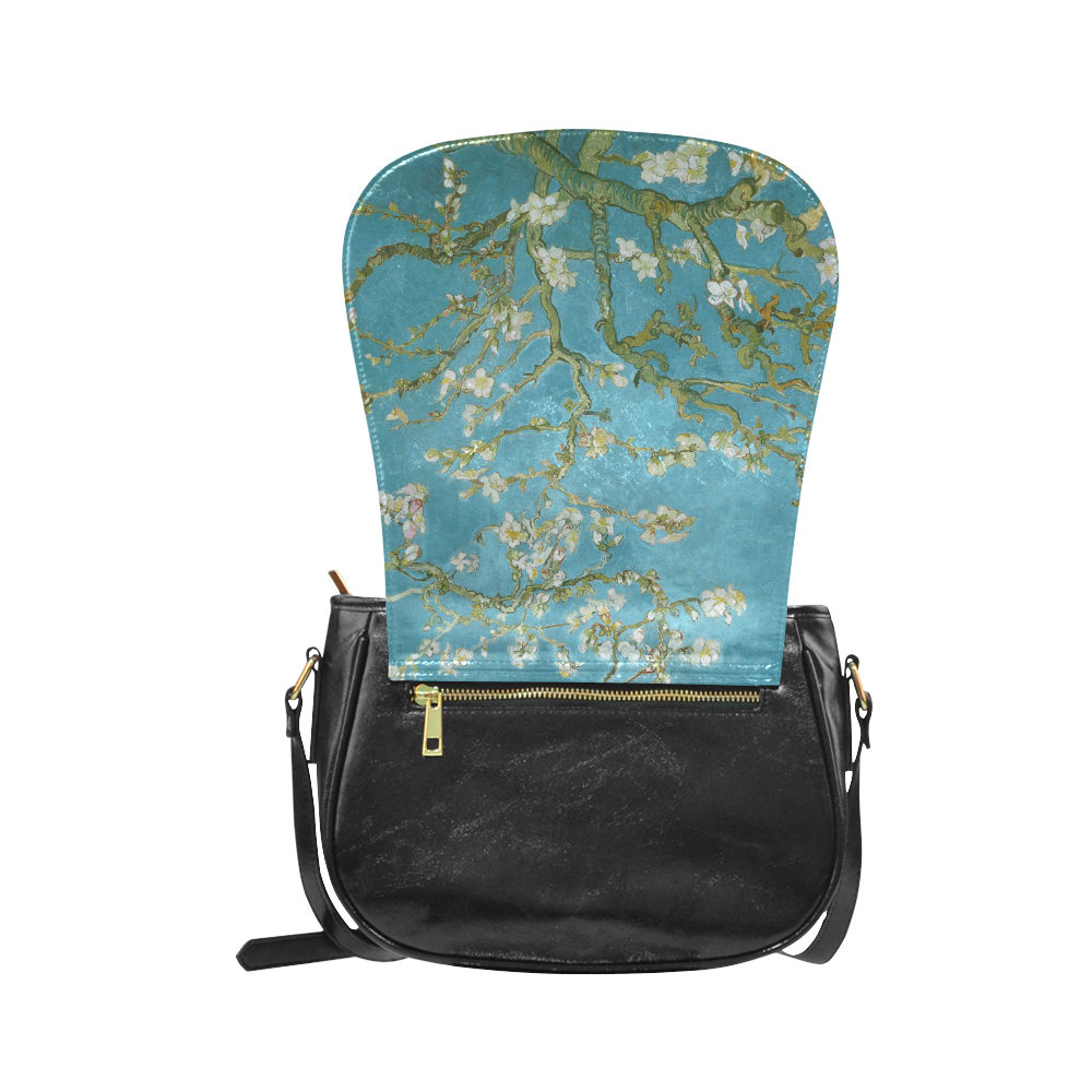 Vincent Van Gogh Blossoming Almond Tree Classic Saddle Bag/Large (Model 1648)