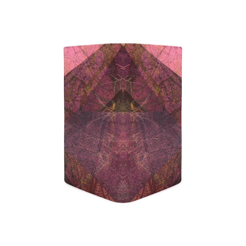 Pink Maroon Purple PATTERN GARDEN NO5L-W2_ Women's Leather Wallet (Model 1611)