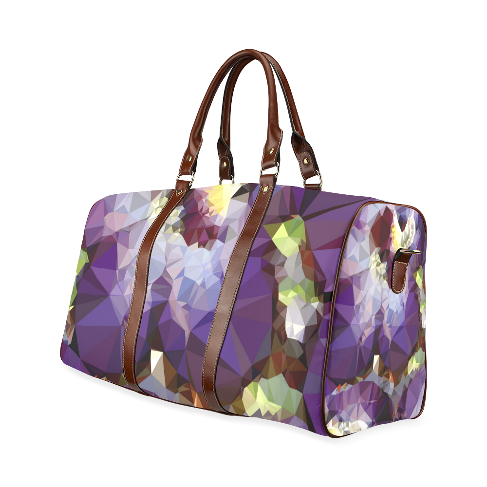 Purple Abstract Geometric Dream Waterproof Travel Bag/Small (Model 1639)