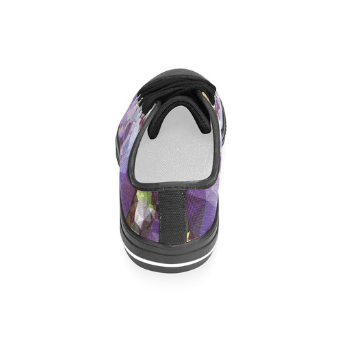 Purple Abstract Geometric Dream Men's Classic Canvas Shoes (Model 018)