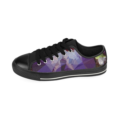 Purple Abstract Geometric Dream Canvas Women's Shoes/Large Size (Model 018)