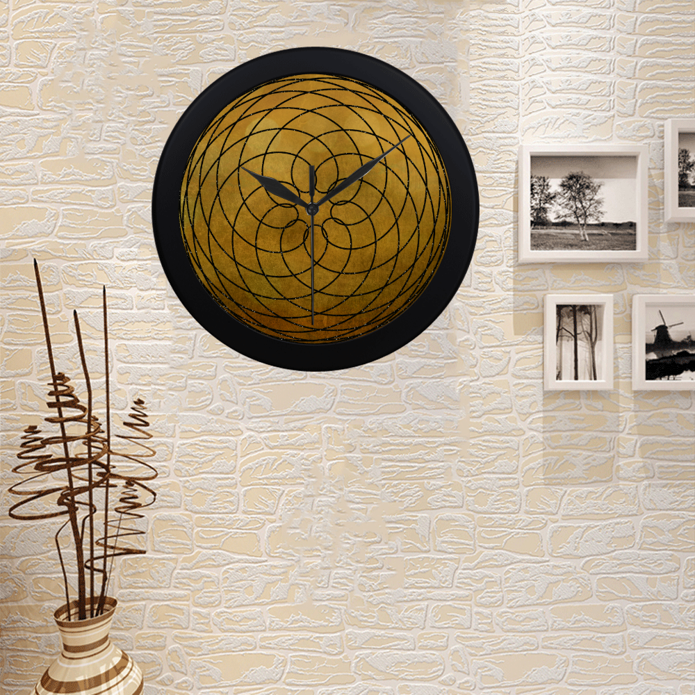 dreams of gold Circular Plastic Wall clock