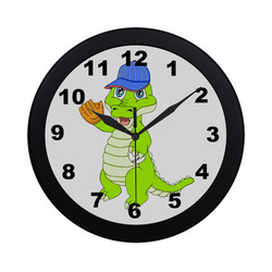 Baseball Gator Circular Plastic Wall clock