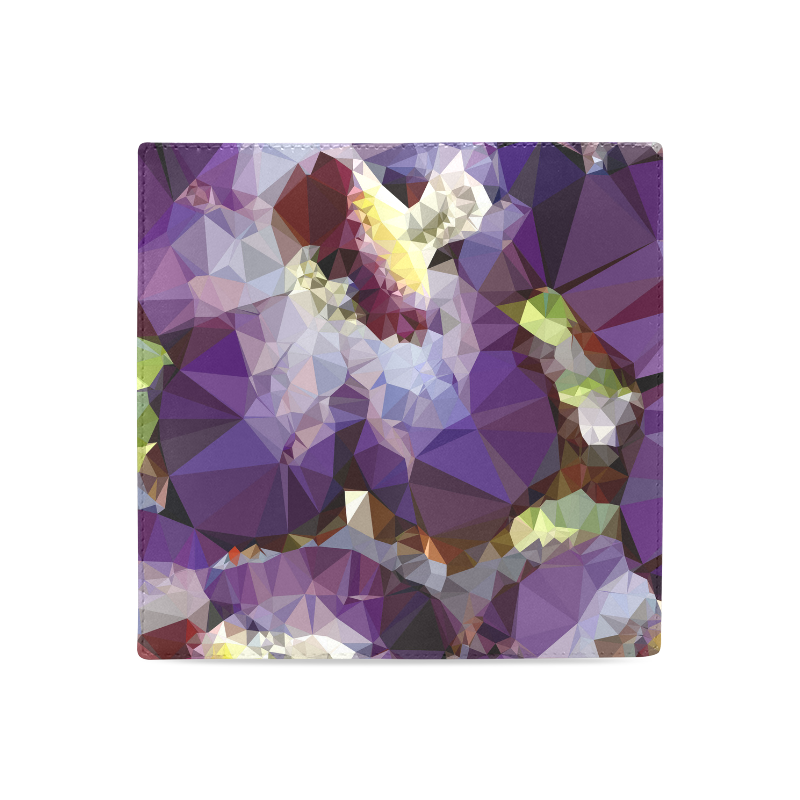 Purple Abstract Geometry Dream Women's Leather Wallet (Model 1611)