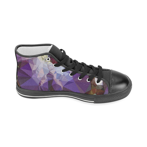Purple Abstract Geometric Dream Men’s Classic High Top Canvas Shoes (Model 017)