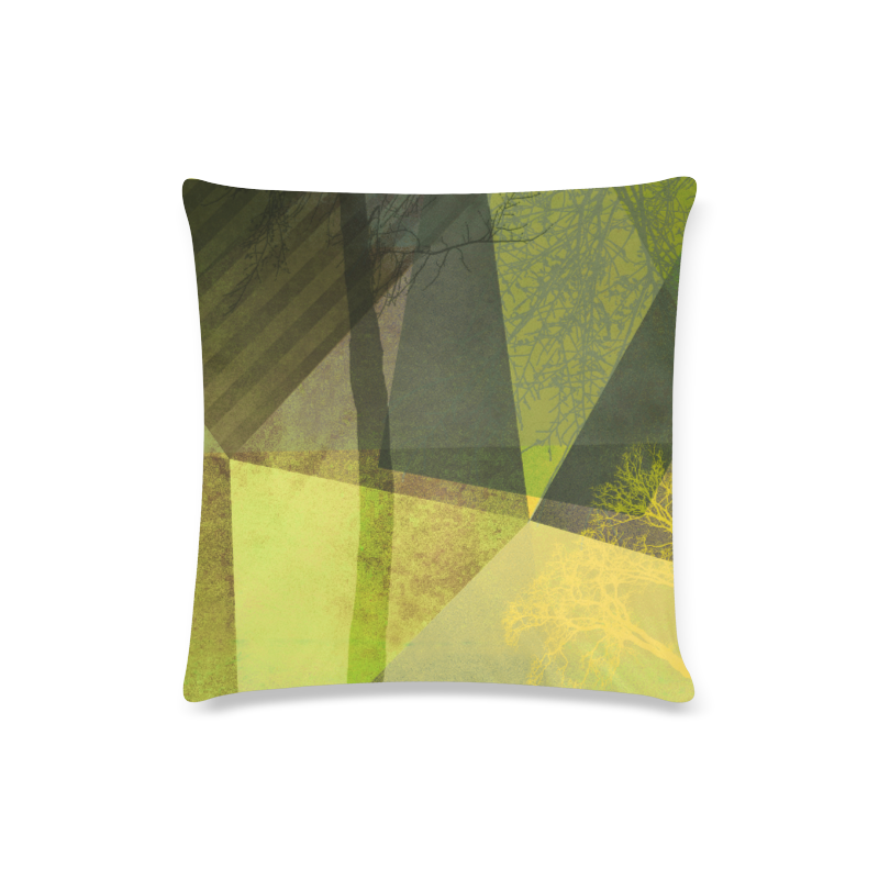 Green Yellow P24-G-P1_ Custom Zippered Pillow Case 16"x16"(Twin Sides)