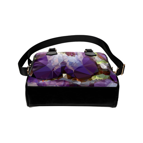 Purple Abstract Geometric Dream Shoulder Handbag (Model 1634)