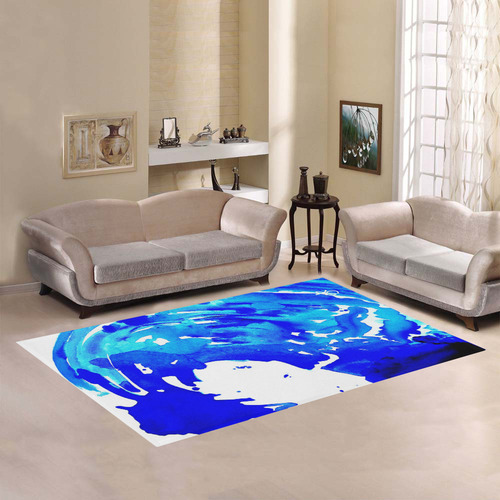 save the water watercolor Area Rug7'x5'