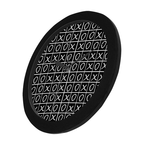 OXO Game - Noughts and Crosses Circular Plastic Wall clock