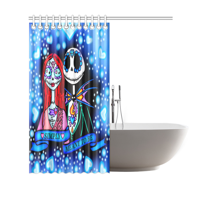 jack and sally Shower Curtain 69"x70"